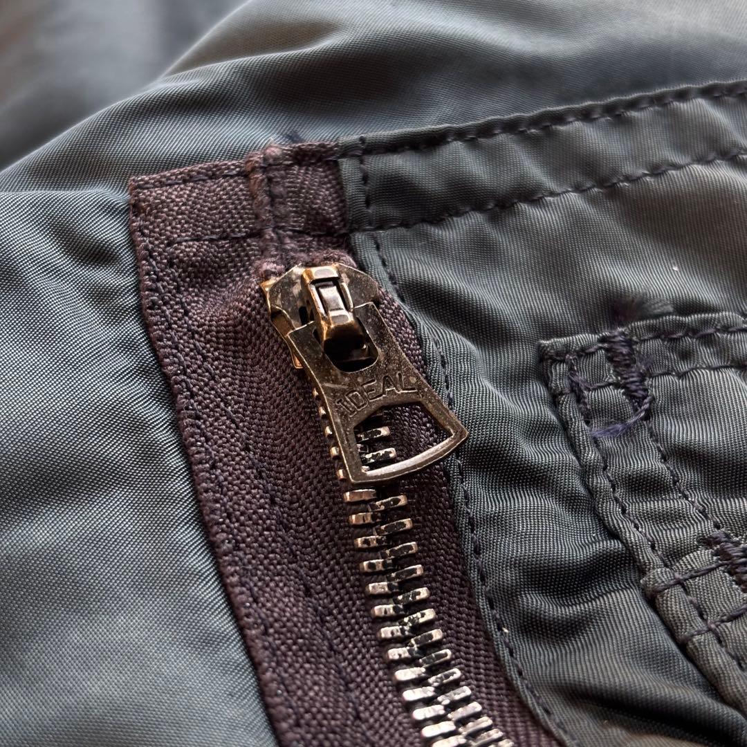 【Vintage】90s アルファ MA-1 フライトジャケット ネイビー 短丈