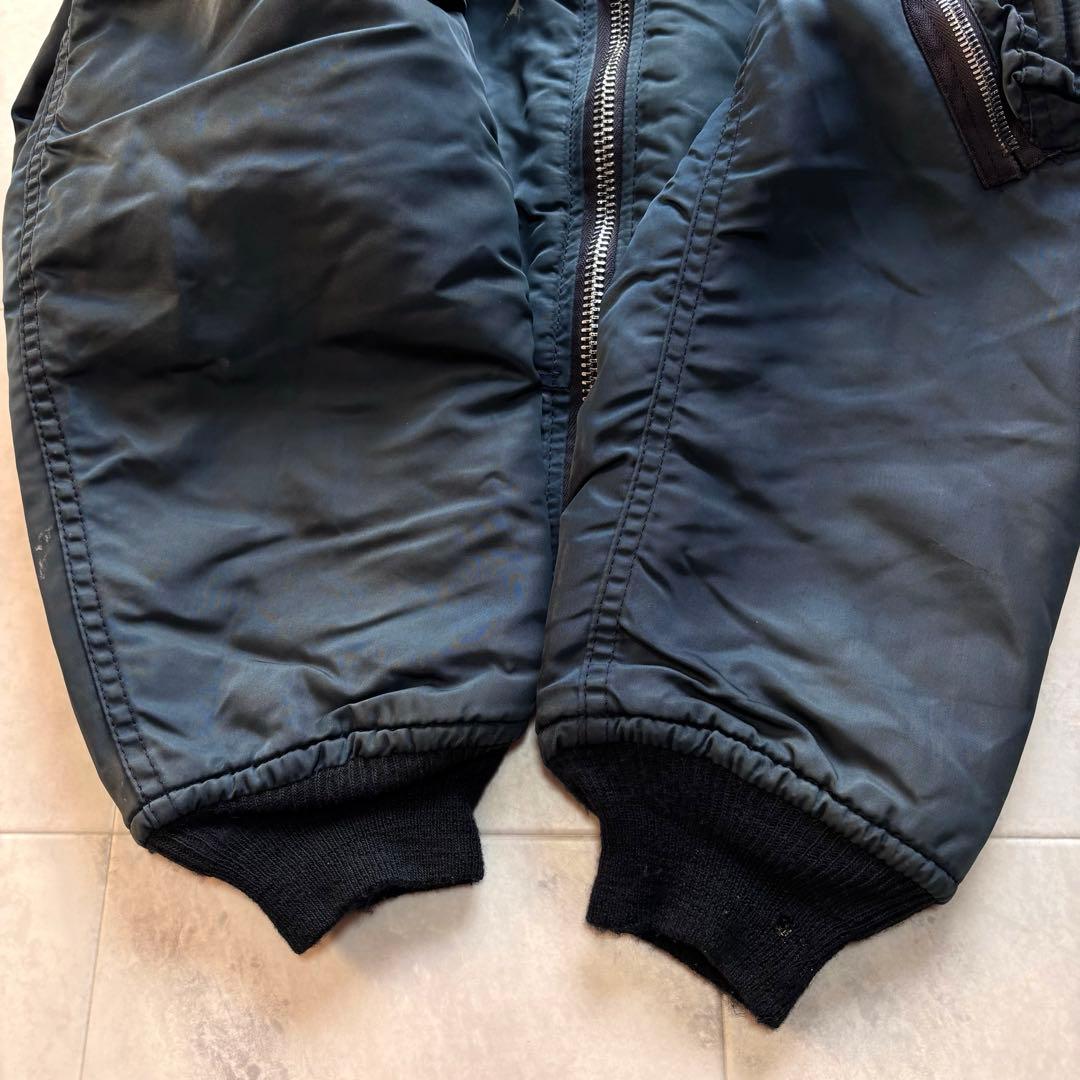 【Vintage】90s アルファ MA-1 フライトジャケット ネイビー 短丈