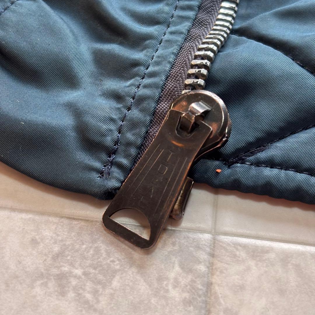 【Vintage】90s アルファ MA-1 フライトジャケット ネイビー 短丈