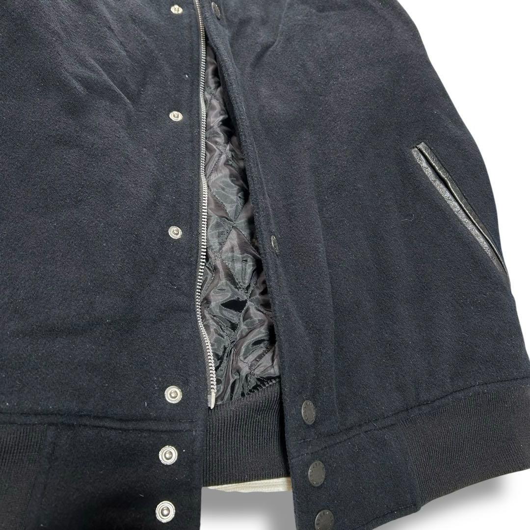 マスターピース レザー スタジャン バイカラー ブルー ブラック