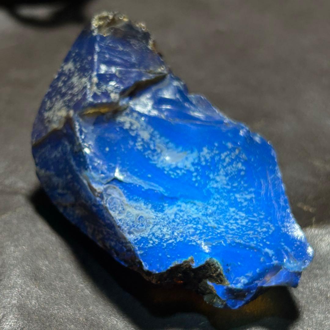 ☆別格高級品！来福開運秘宝⑤！極美！琥珀　ブルー　アンバー　原石