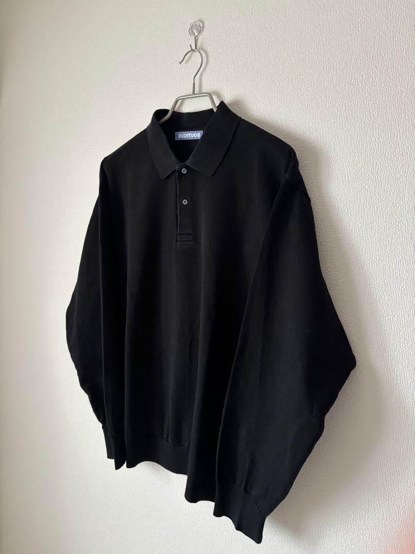 トップス BOUTIQUE LONG SLEEVE KNIT POLO SHIRT