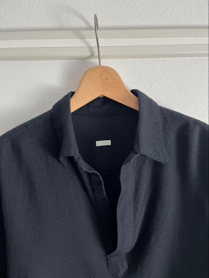 トップス a.presse 24aw wool skipper shirt