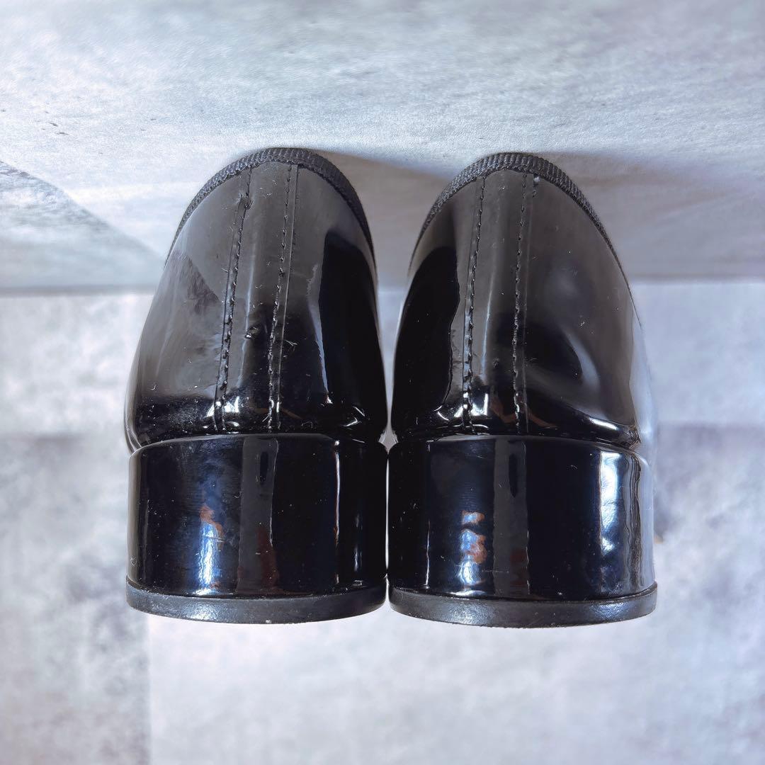 極美品✨レペット カミーユ 38.5 バレエシューズ リボン エナメル 黒