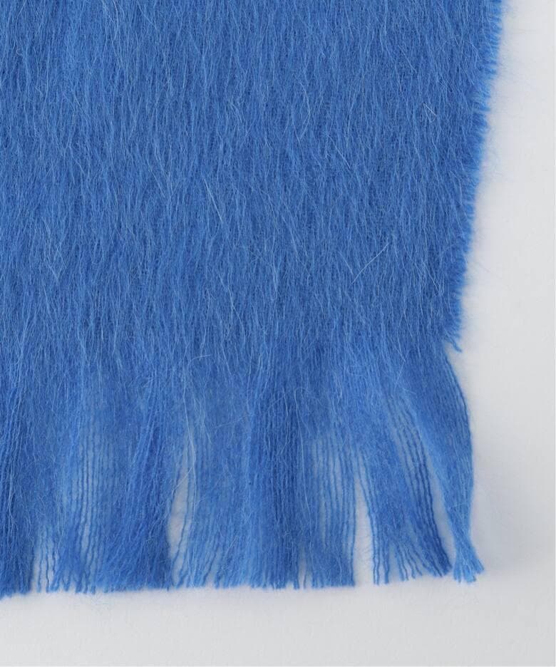 入手困難★新品タグ付★アソースメレ超大判スーリーアルパカシャギーストール青ブルー