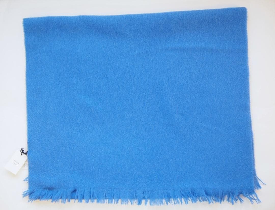 入手困難★新品タグ付★アソースメレ超大判スーリーアルパカシャギーストール青ブルー