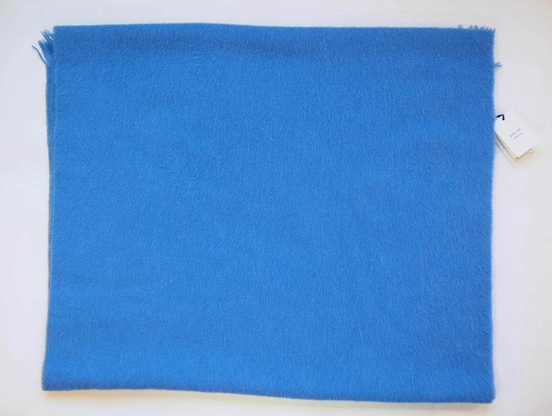 入手困難★新品タグ付★アソースメレ超大判スーリーアルパカシャギーストール青ブルー