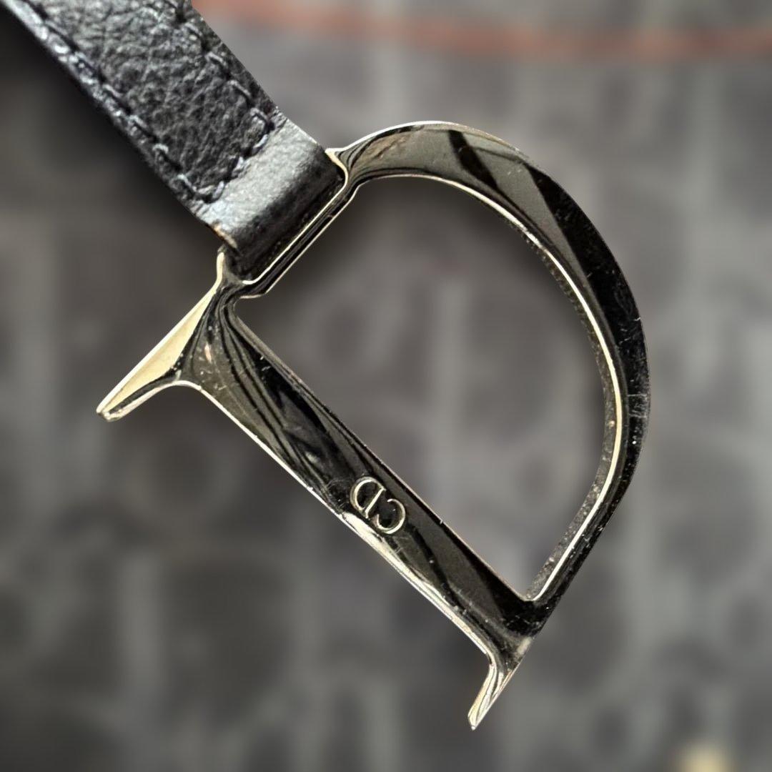 ディオールデニム サドルバッグ ショルダートロッター柄オレンジ Dior