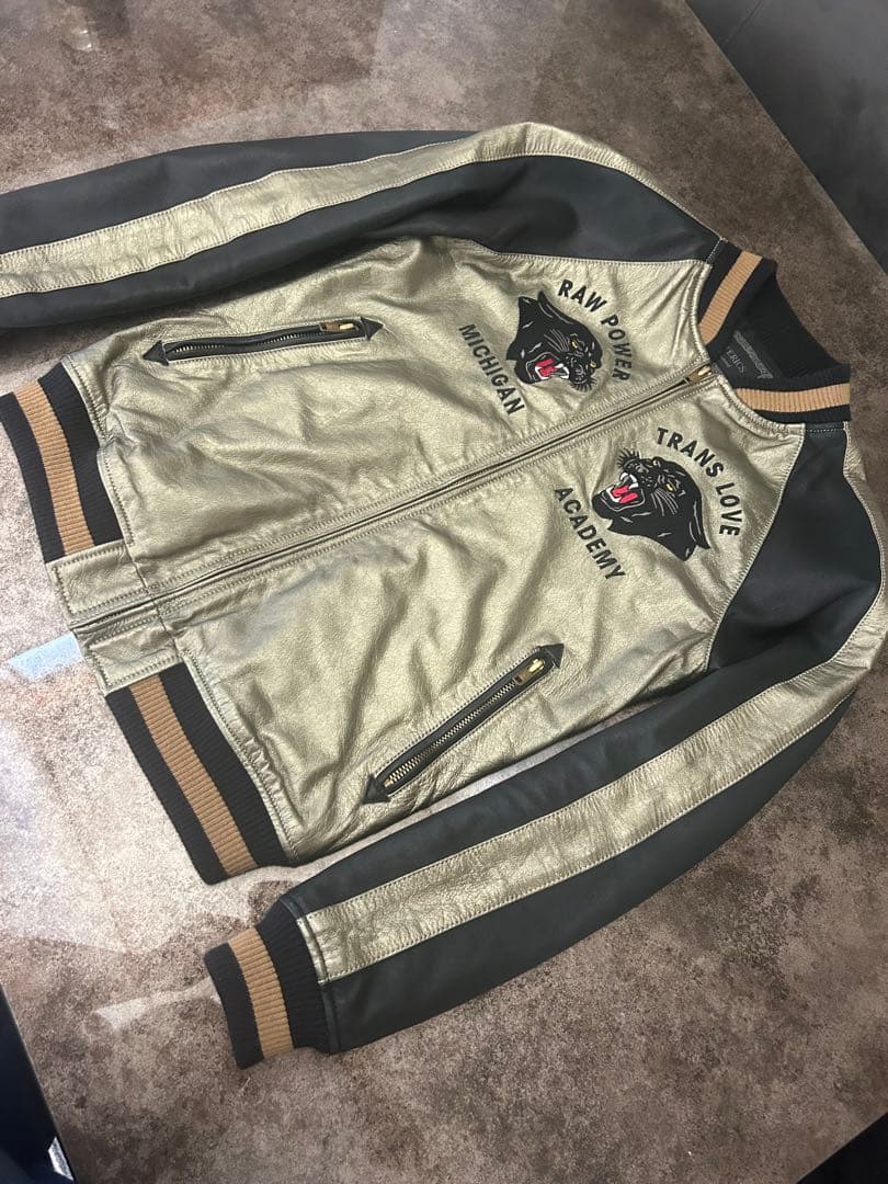 HYSTERIC GLAMOUR 【即完】【美品Ｓサイズ】 山羊革スカジャン刺繍