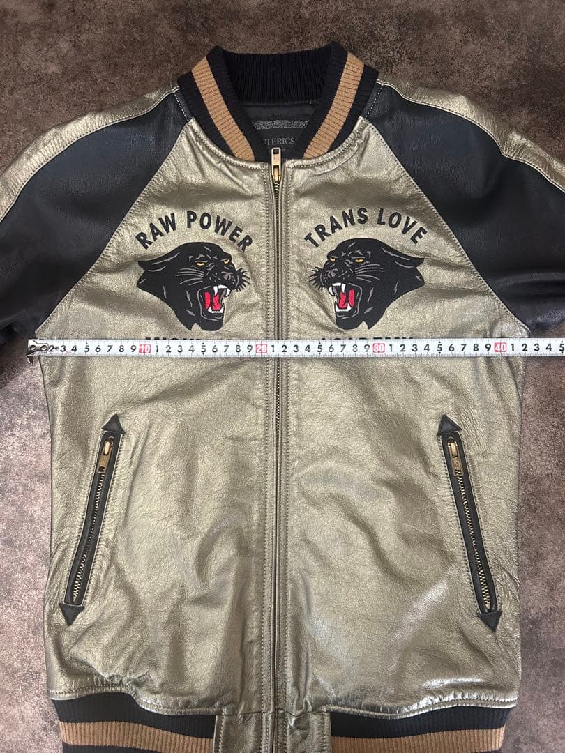 HYSTERIC GLAMOUR 【即完】【美品Ｓサイズ】 山羊革スカジャン刺繍