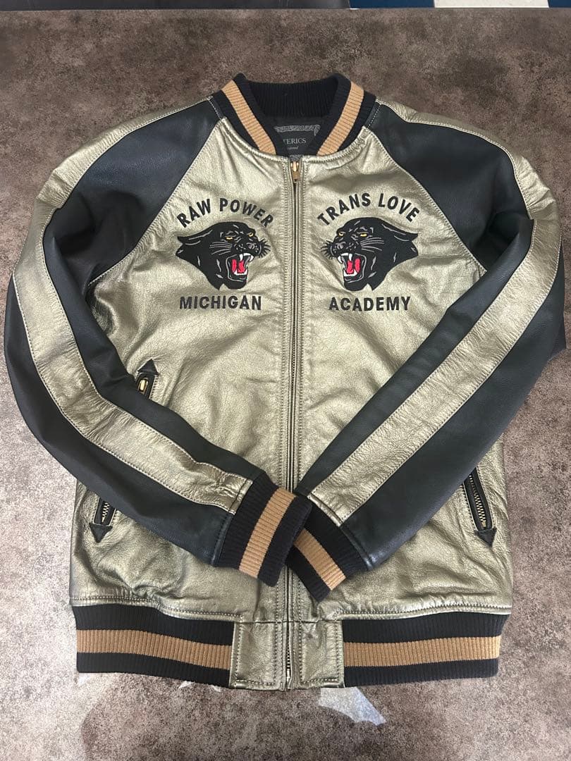 HYSTERIC GLAMOUR 【即完】【美品Ｓサイズ】 山羊革スカジャン刺繍