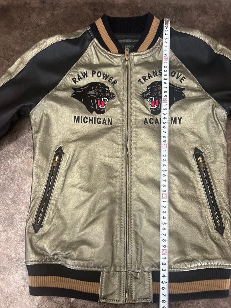 HYSTERIC GLAMOUR 【即完】【美品Ｓサイズ】 山羊革スカジャン刺繍