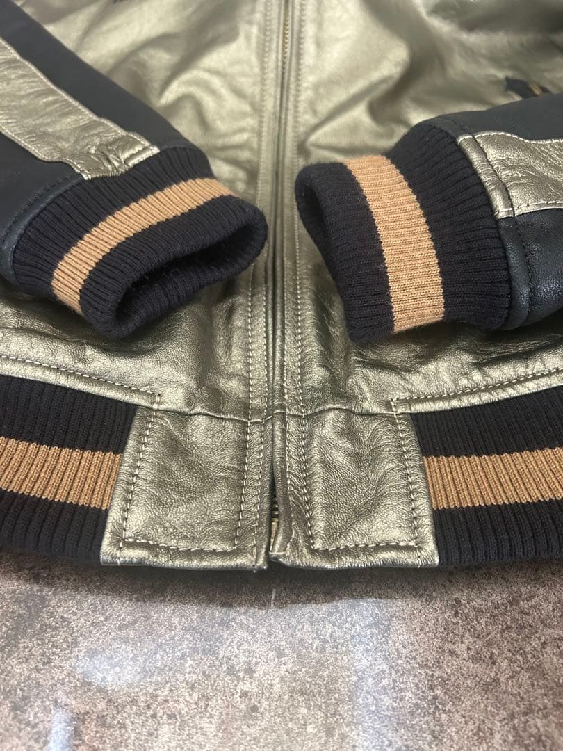 HYSTERIC GLAMOUR 【即完】【美品Ｓサイズ】 山羊革スカジャン刺繍