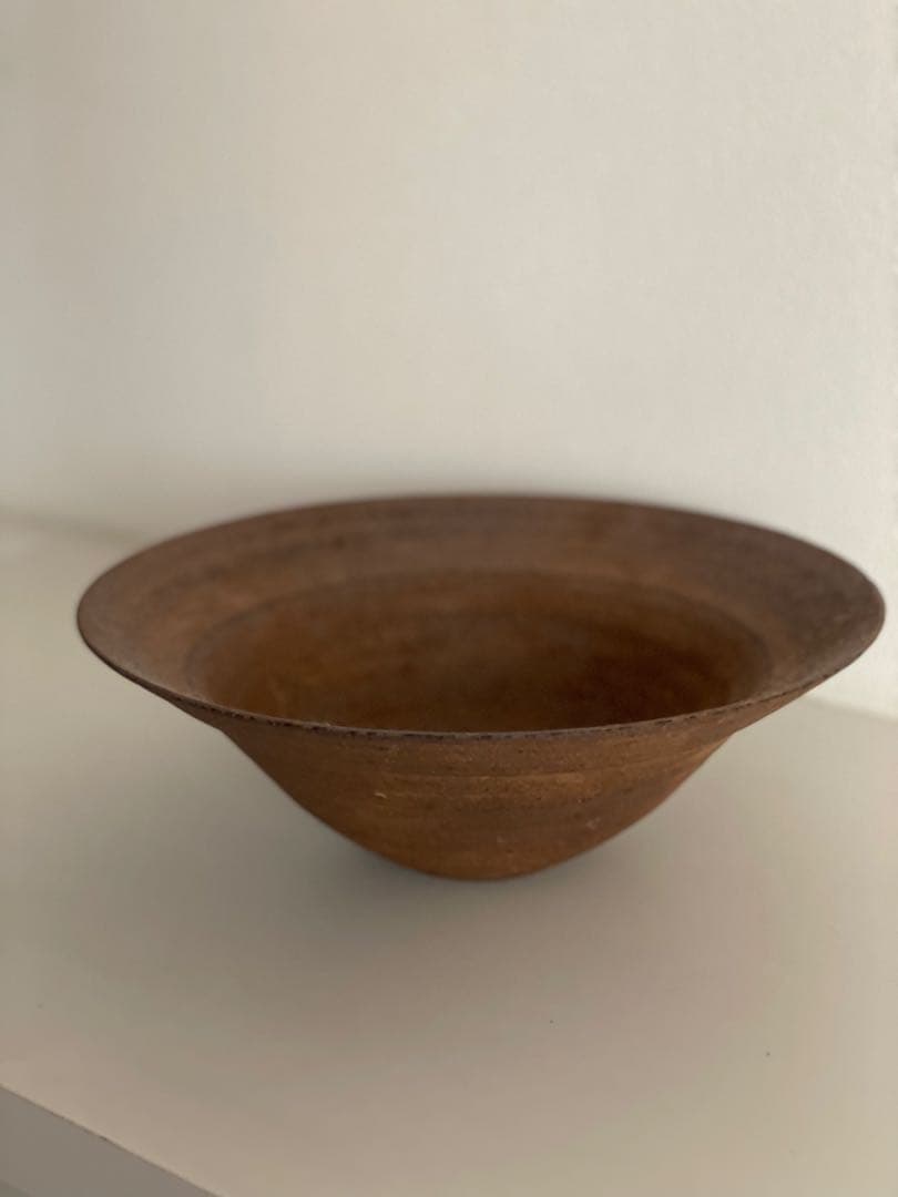 二階堂明弘 焼き締め8.5寸 リム大鉢
