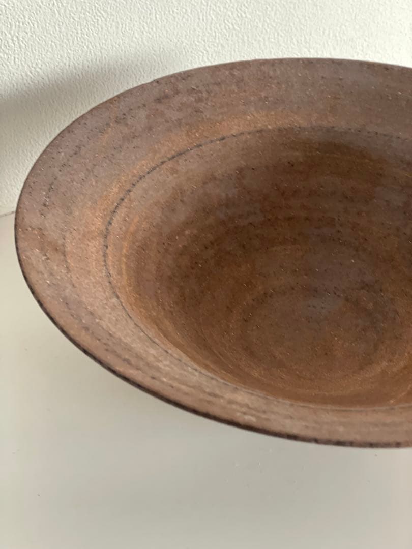 二階堂明弘 焼き締め8.5寸 リム大鉢
