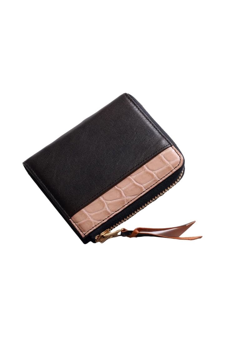 池田工芸 × Lightning ホースハイド×クロコダイル L字ファスナー財布