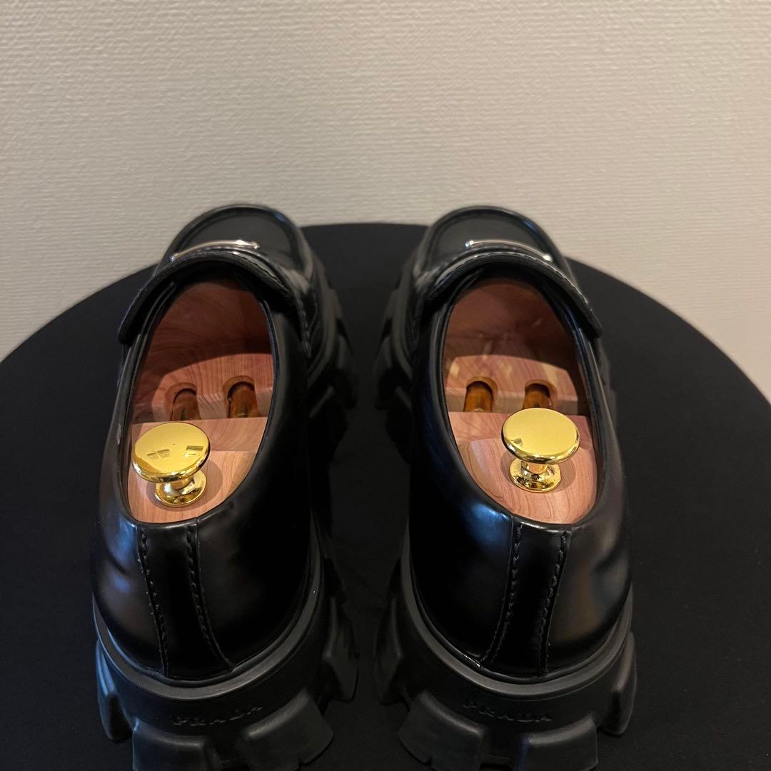 PRADA プラダ　モノリス　ブラッシュドレザー　ローファー　サイズ 7