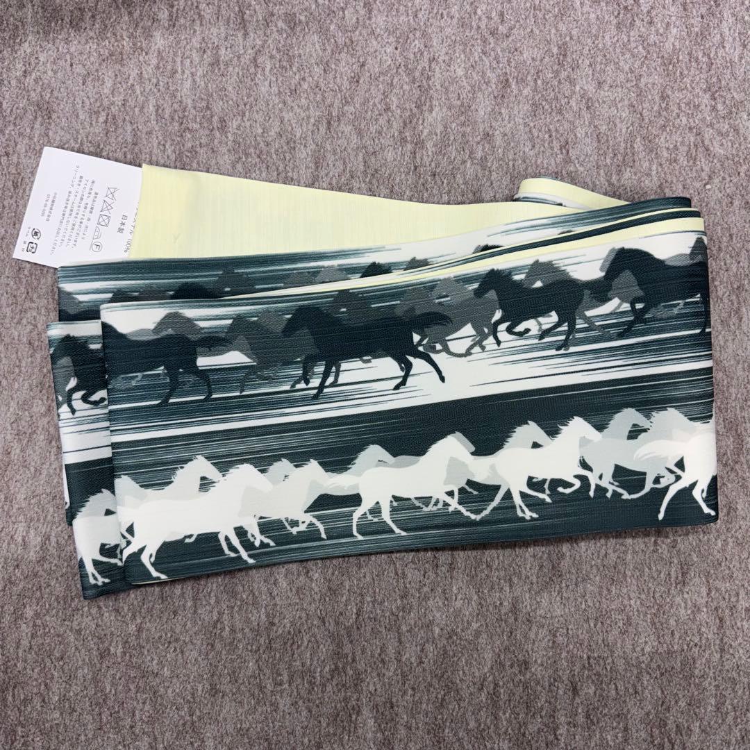 チ*ブ様 新品未使用　馬　半幅帯