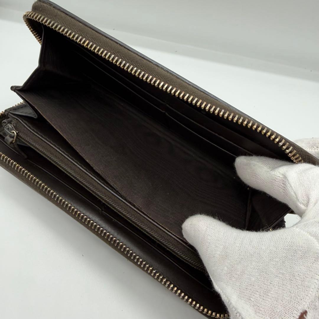 【美品】 GUCCI GG ウェブストライプ 長財布　箱付き