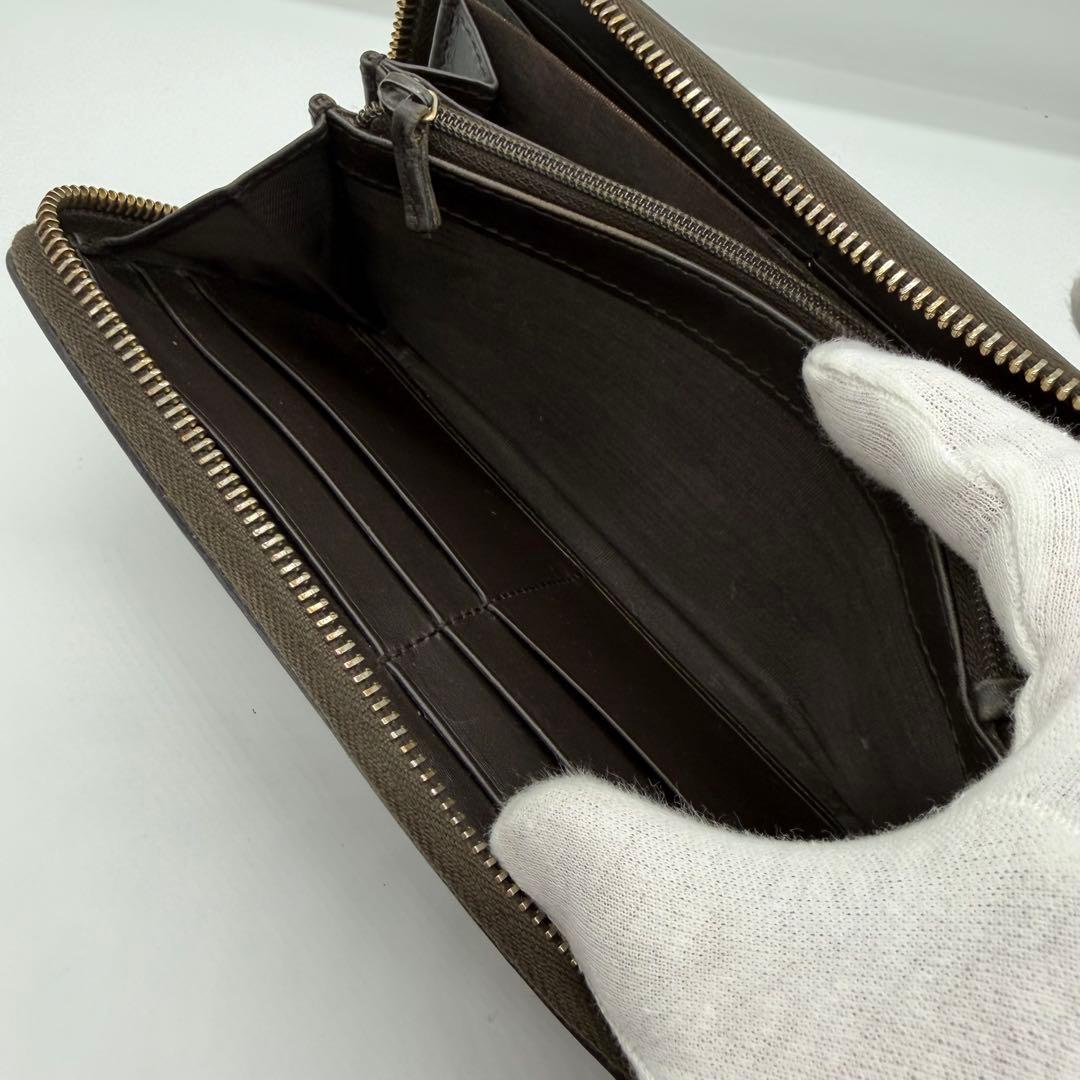 【美品】 GUCCI GG ウェブストライプ 長財布　箱付き