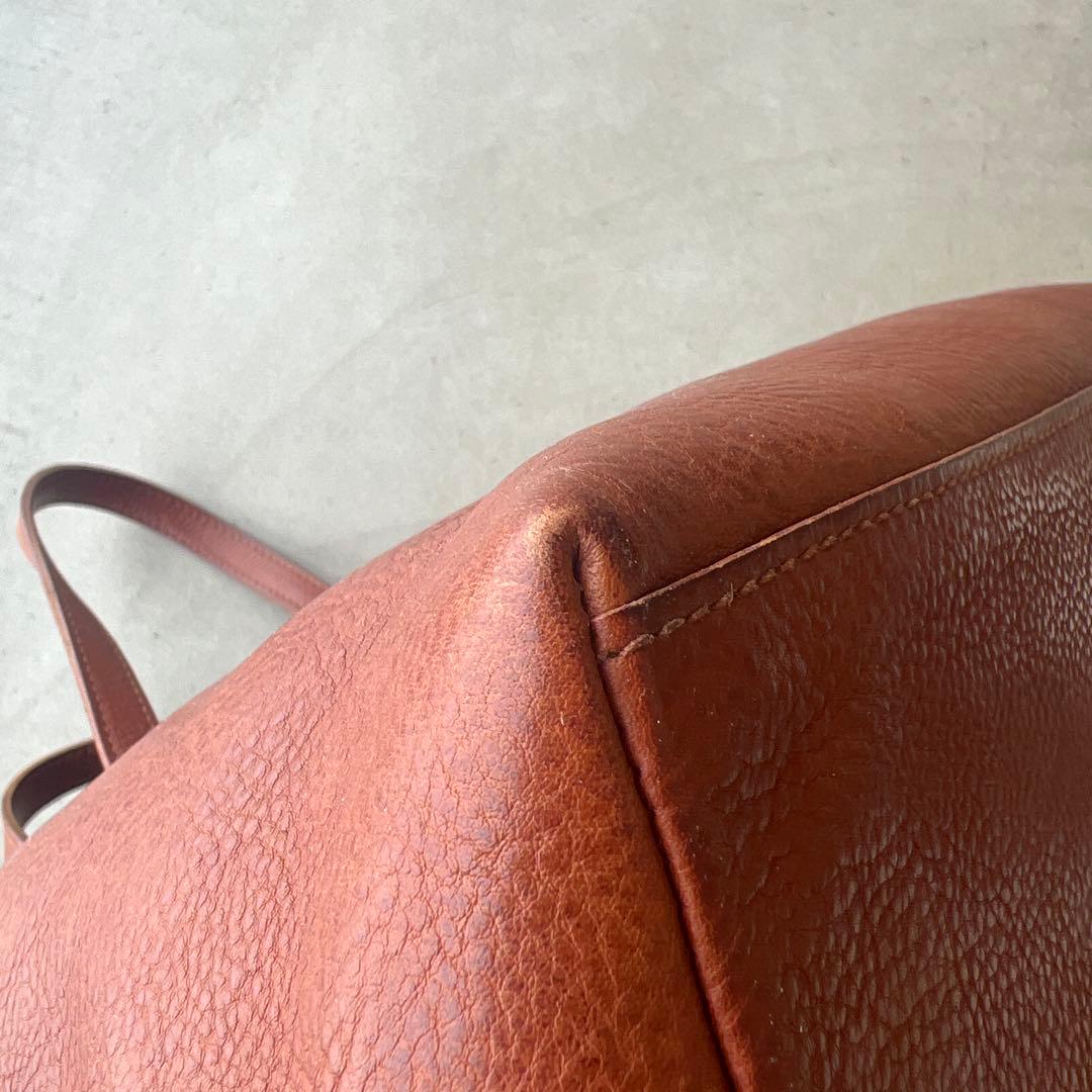 【genten】ゲンテン　トートバッグ　レザー　トスカ　ブラウン　A4