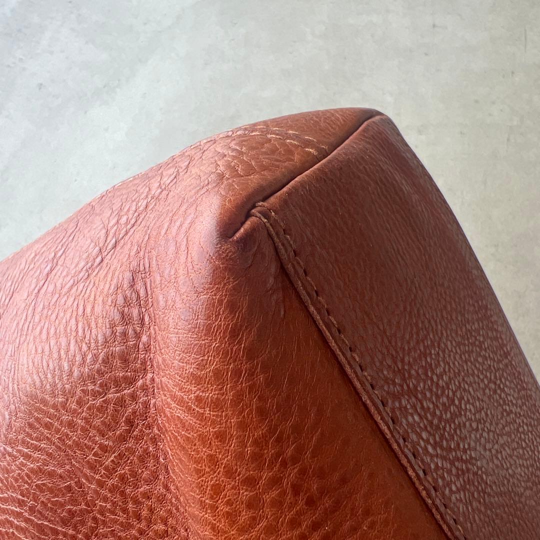 【genten】ゲンテン　トートバッグ　レザー　トスカ　ブラウン　A4