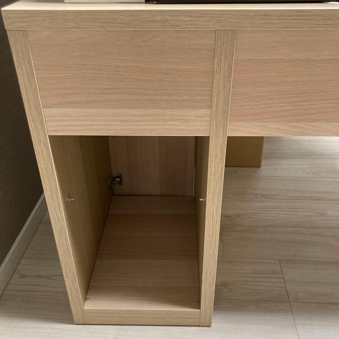 【0219-mark】IKEA MICKE デスク ホワイトステインオーク