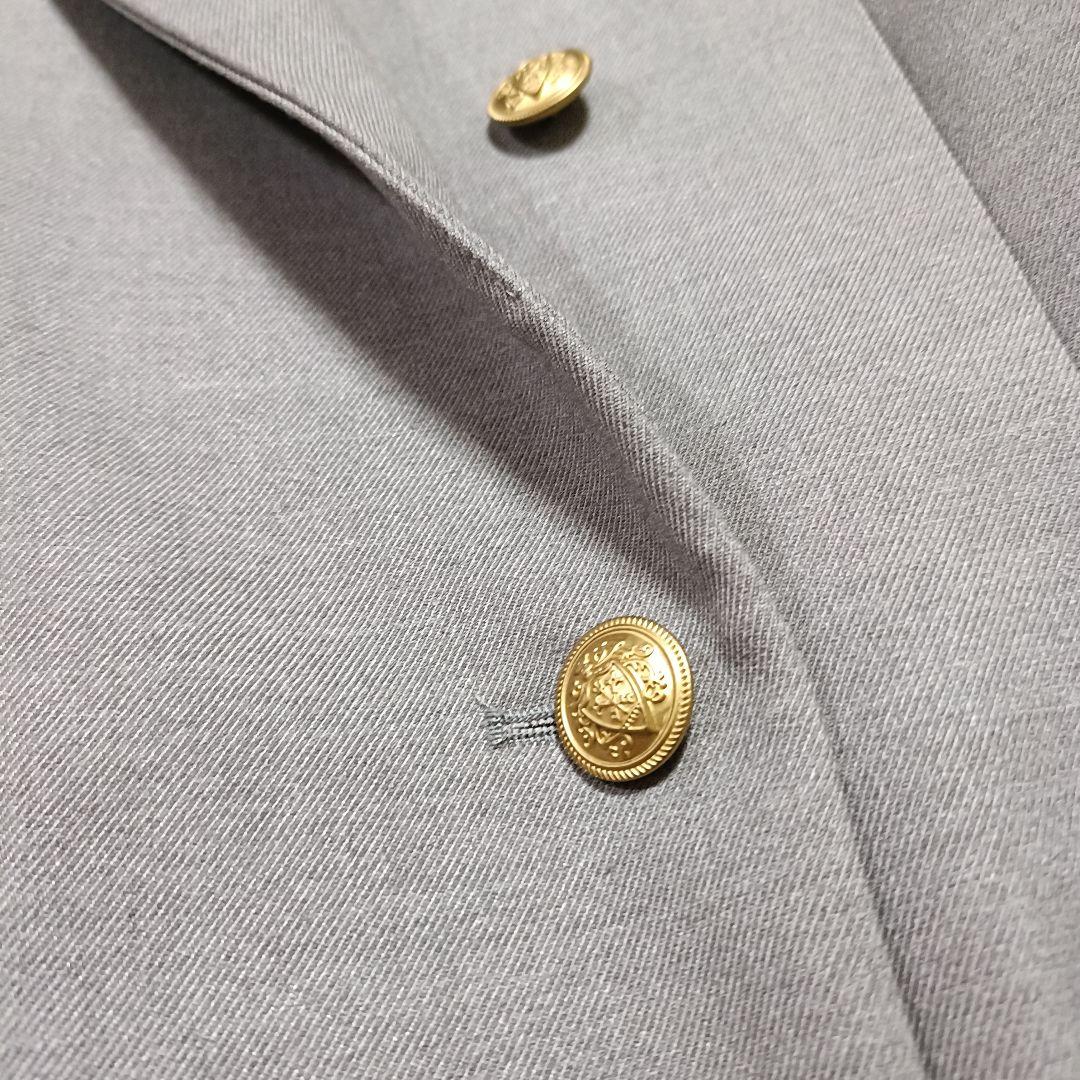 【美品】ミラオーウェン 金ボタン ダブルブレザー ジャケット グレー