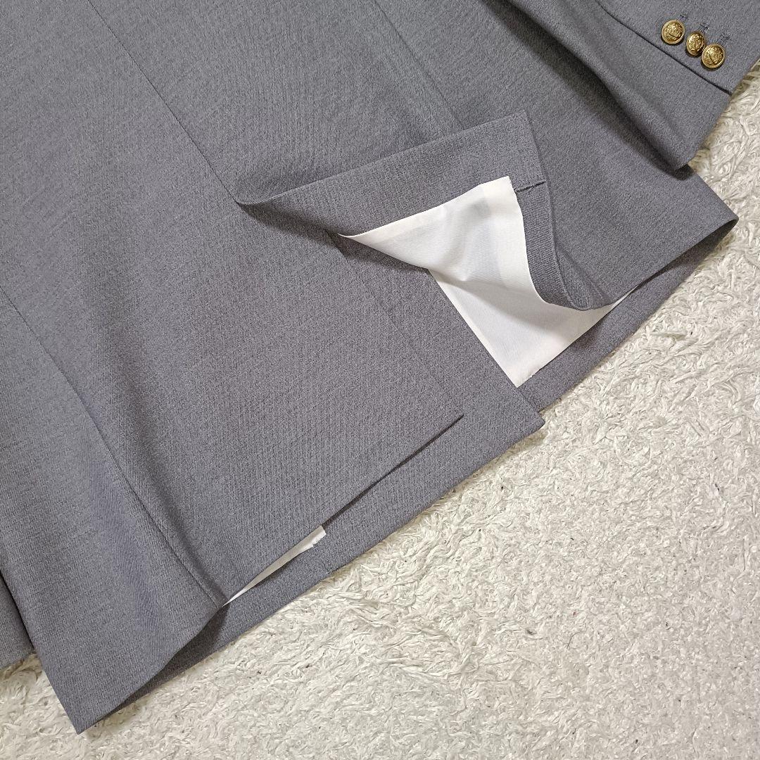 【美品】ミラオーウェン 金ボタン ダブルブレザー ジャケット グレー