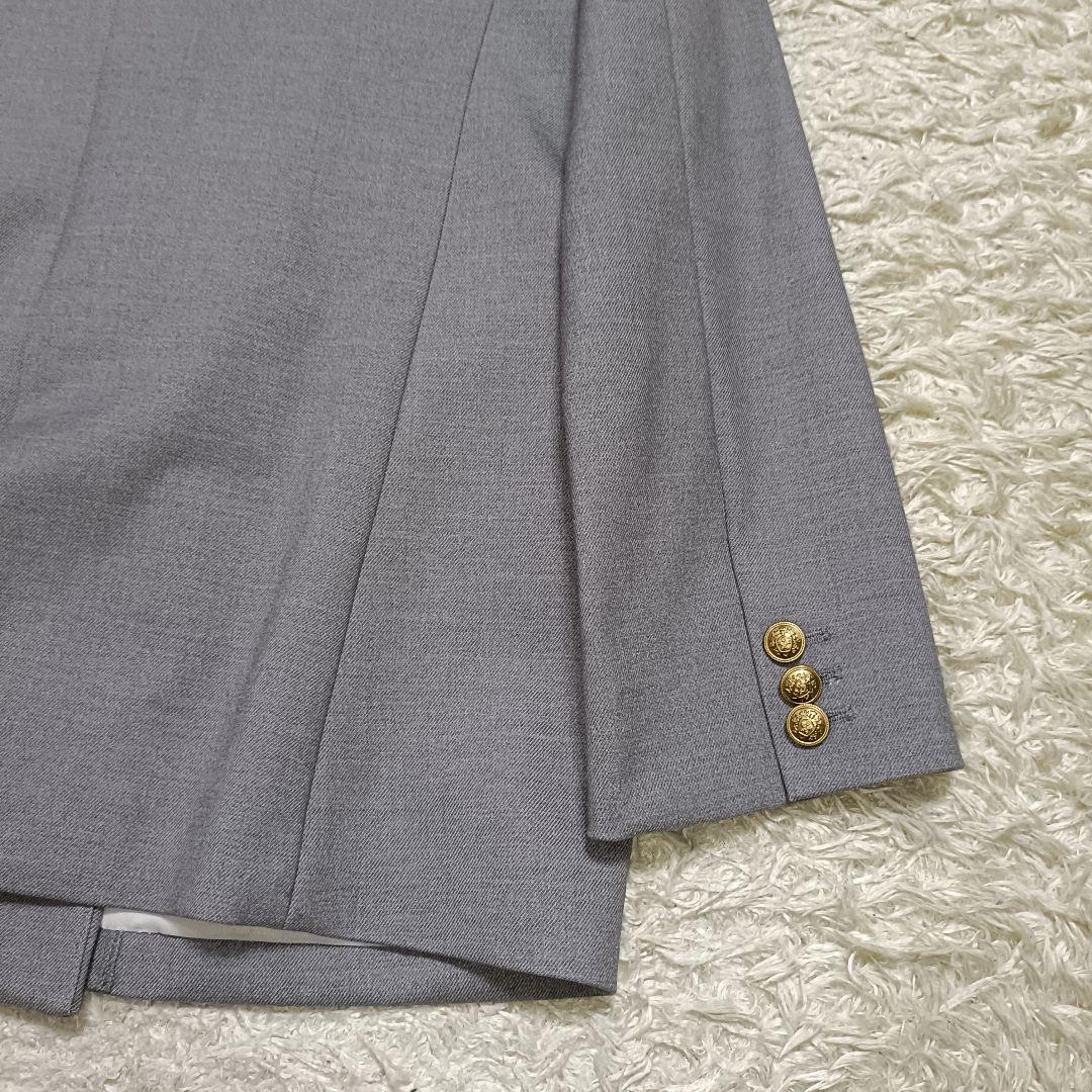 【美品】ミラオーウェン 金ボタン ダブルブレザー ジャケット グレー