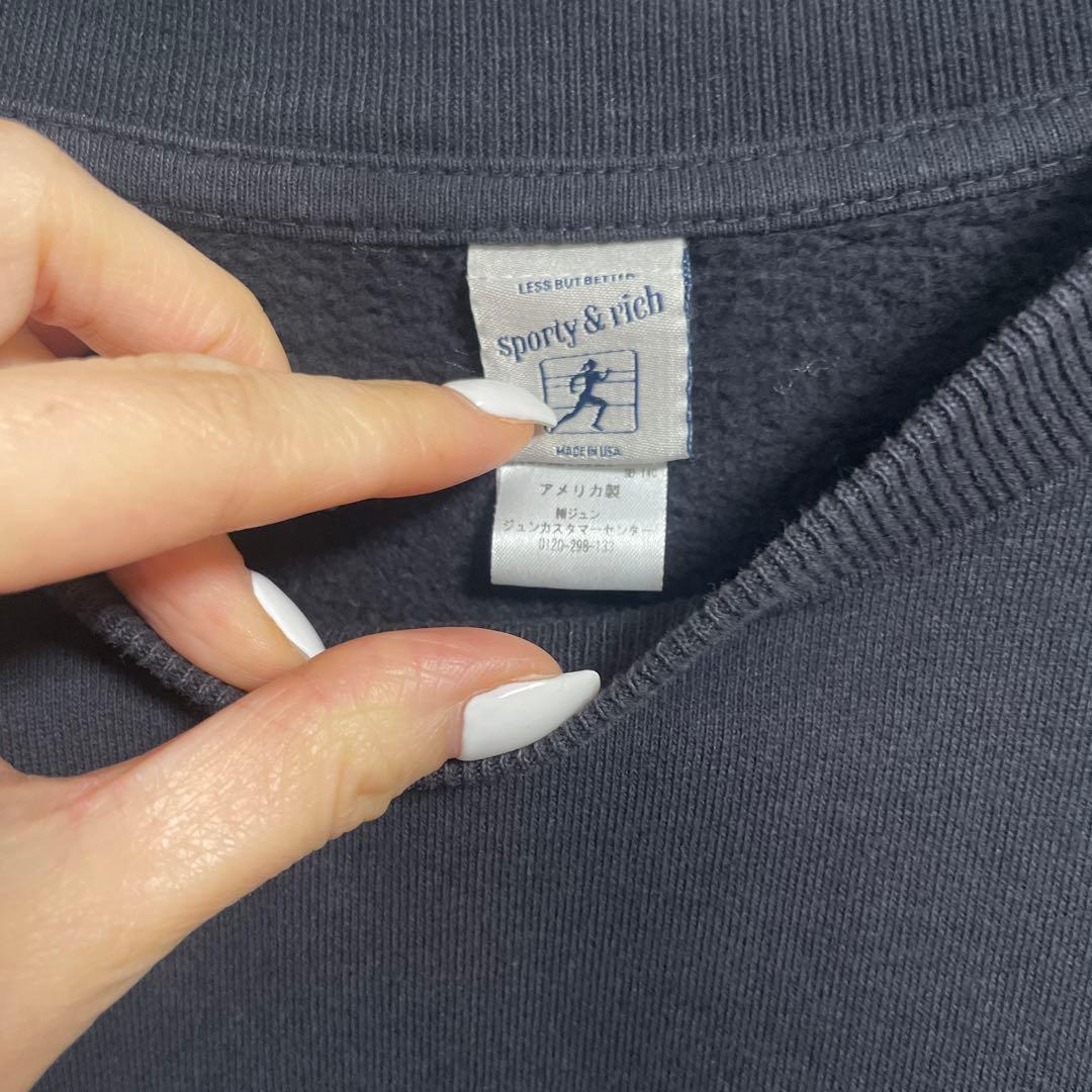 SPORTY & RICH ブラック トレーナー