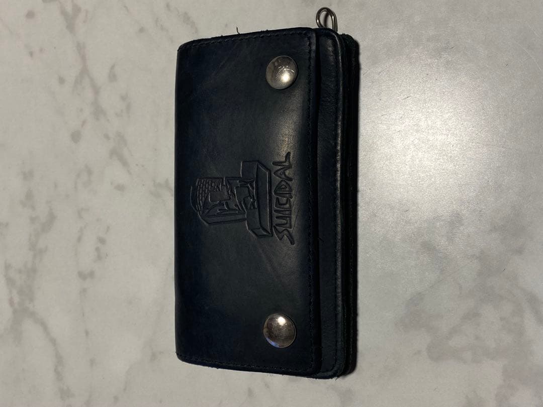 SUICIDAL レザートラッカーウォレット CRIMIEチェーン付き カスタム