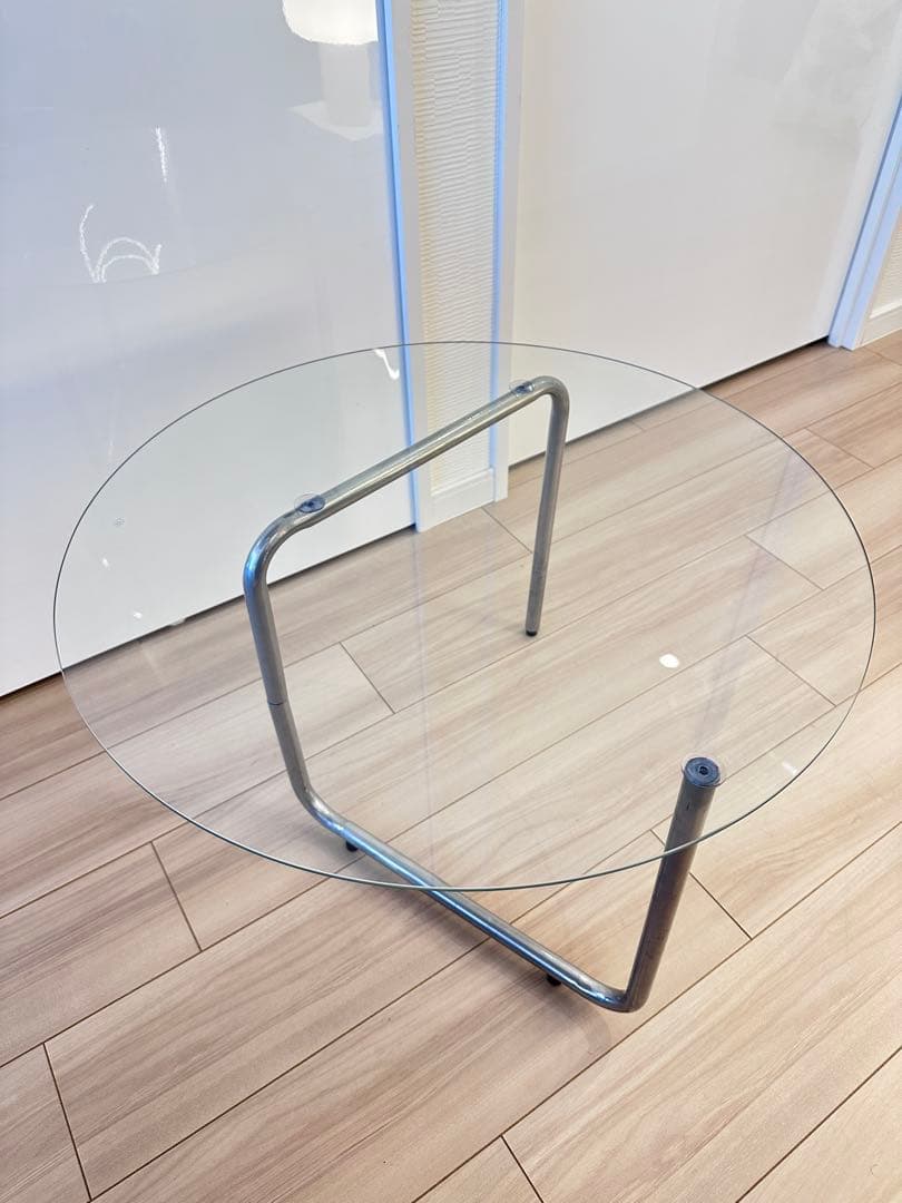 ART OF BLACK ガラス ラウンド 丸 テーブル 60cm