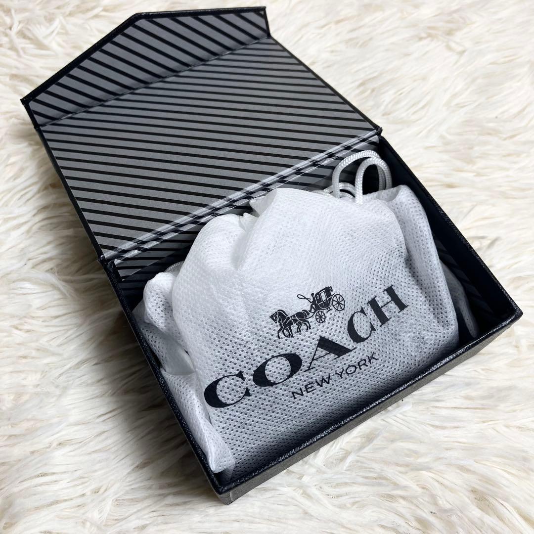 未使用級 COACH キーケース レザーブラック 箱付き