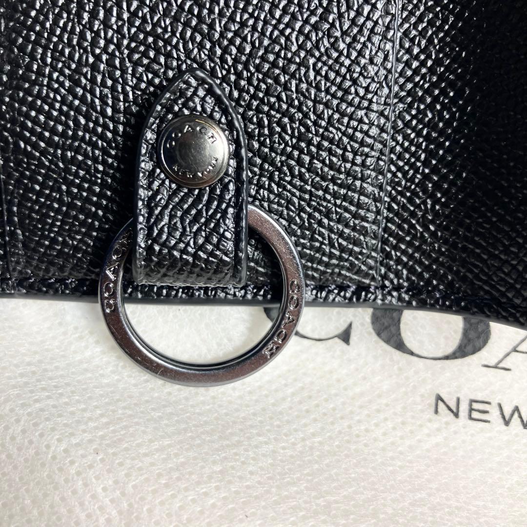 未使用級 COACH キーケース レザーブラック 箱付き