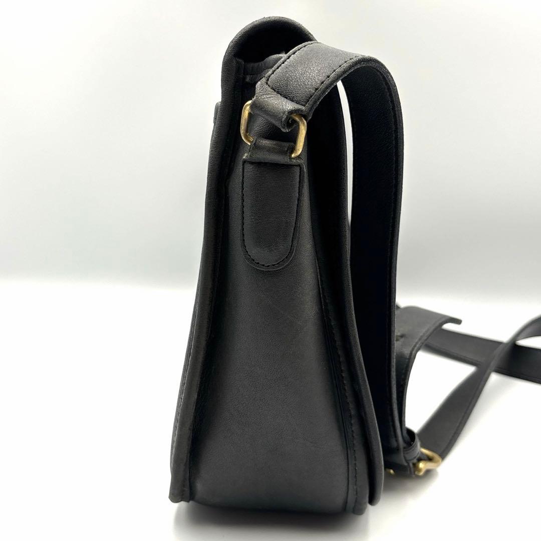 希少 USA製 オールドコーチ ショルダーバッグ ターンロック 紺 ネイビー