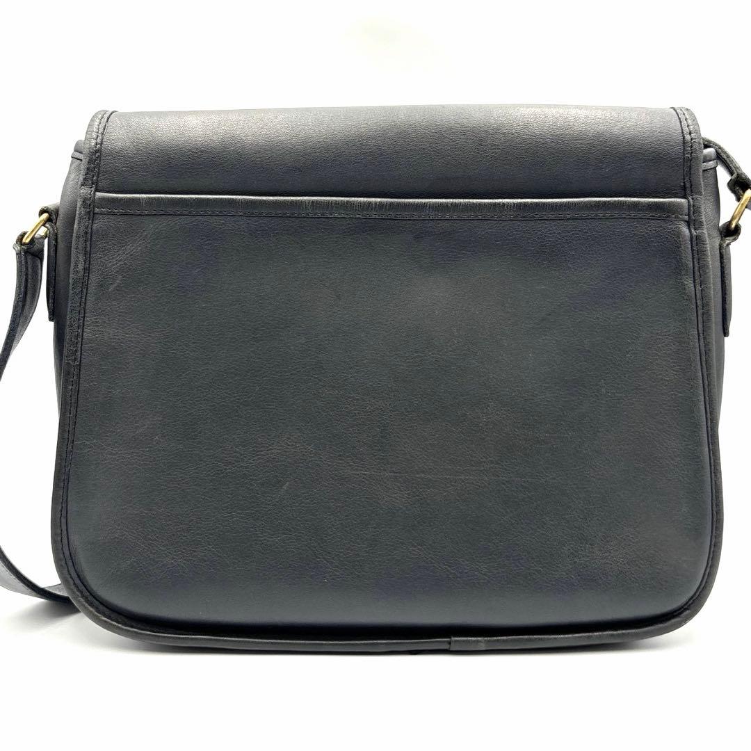 希少 USA製 オールドコーチ ショルダーバッグ ターンロック 紺 ネイビー