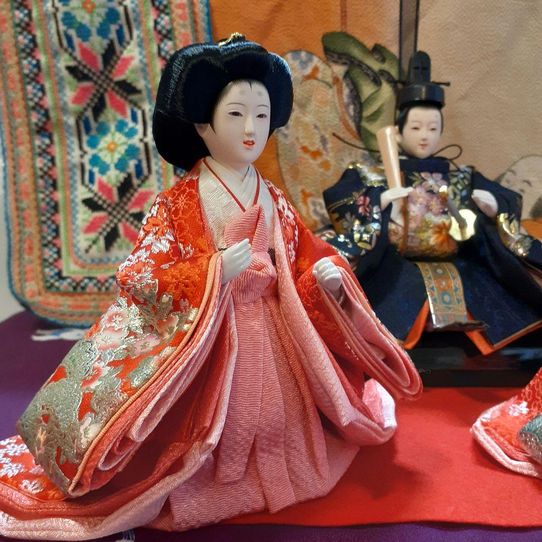 伝統的な雛人形セット　梛葉五人揃え