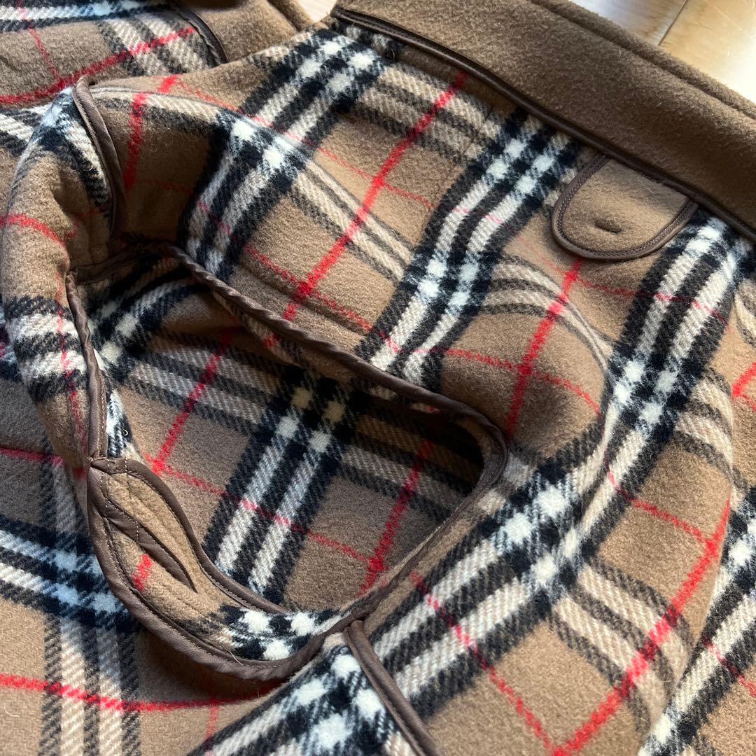 【ファンファン】バーバリー　ノバチェック　キャメル　ダッフルコート　英国製