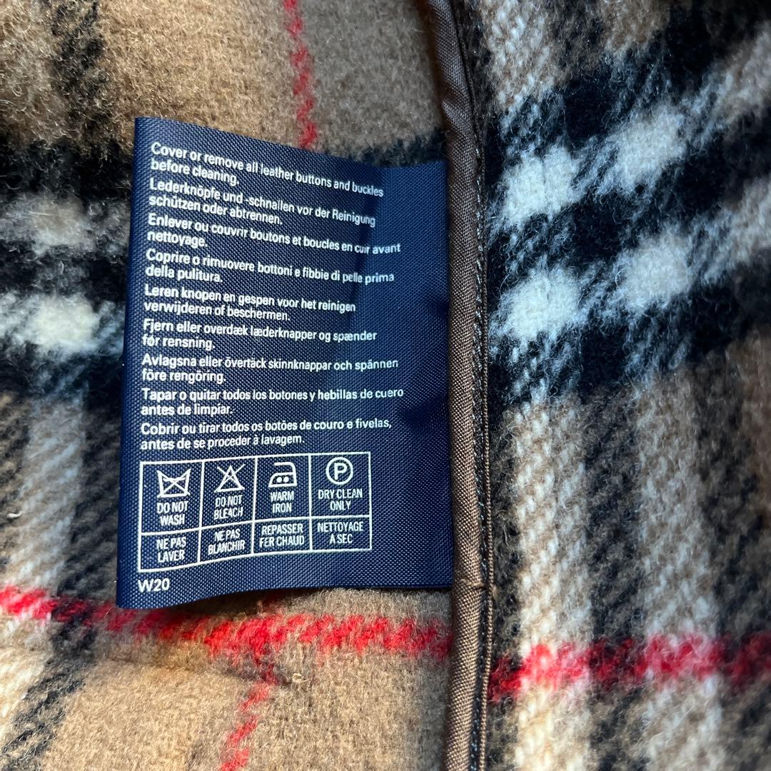 【ファンファン】バーバリー　ノバチェック　キャメル　ダッフルコート　英国製