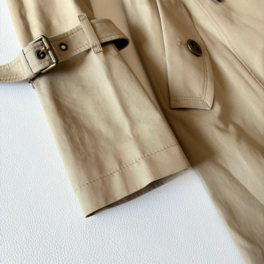 バーバリーブルーレーベル　トレンチコート　ベルト　ロゴ　ノバチェック　36
