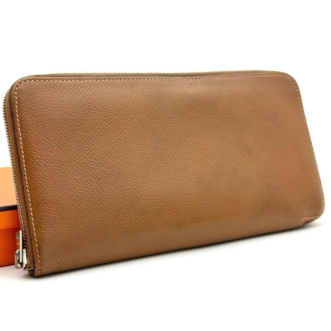 【虎柄】エルメス HERMES 長財布 アザップ ロング シルクイン ブラウン