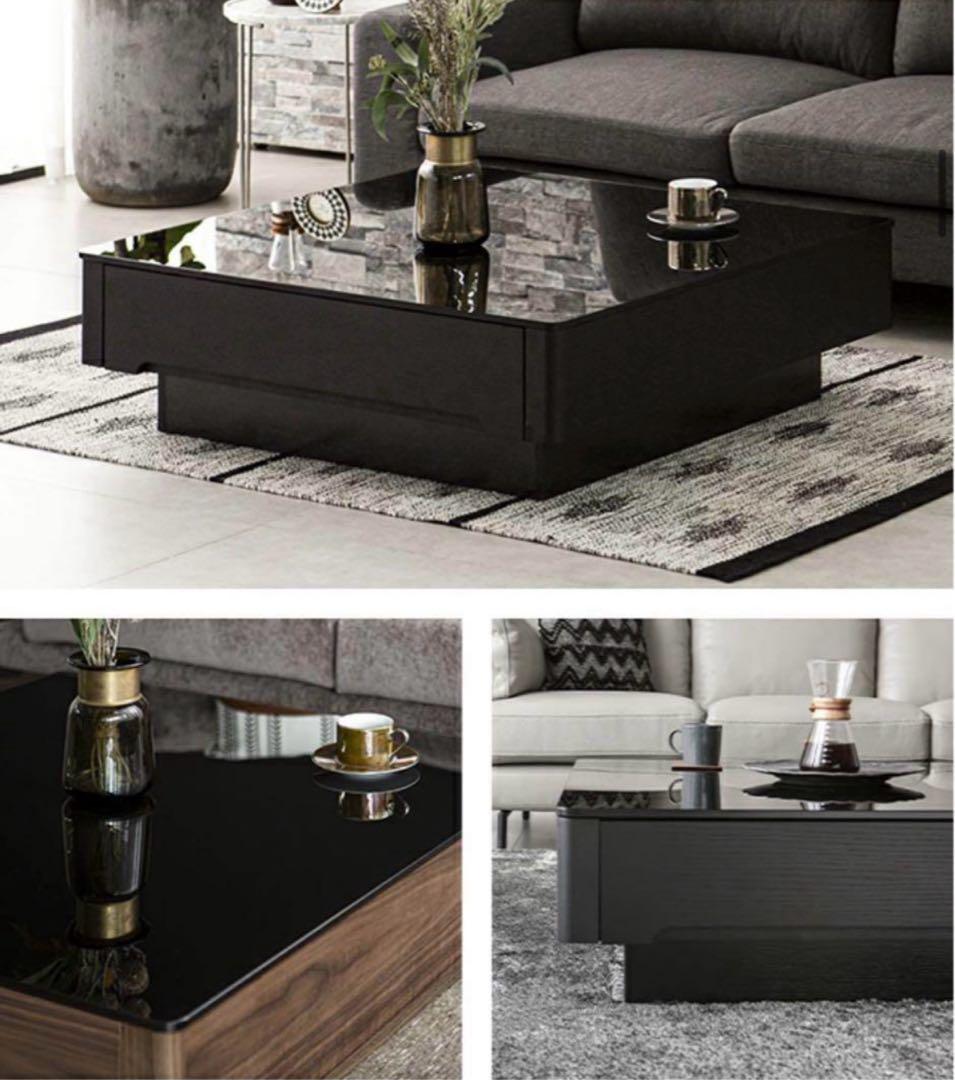 ARMONIA☆収納付きセンターテーブル☆ブラック☆