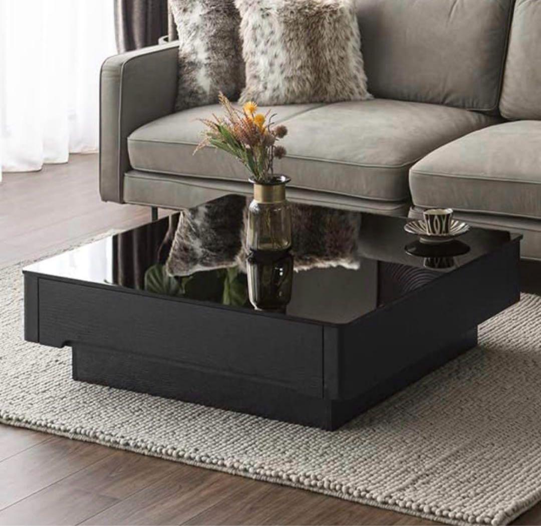 ARMONIA☆収納付きセンターテーブル☆ブラック☆