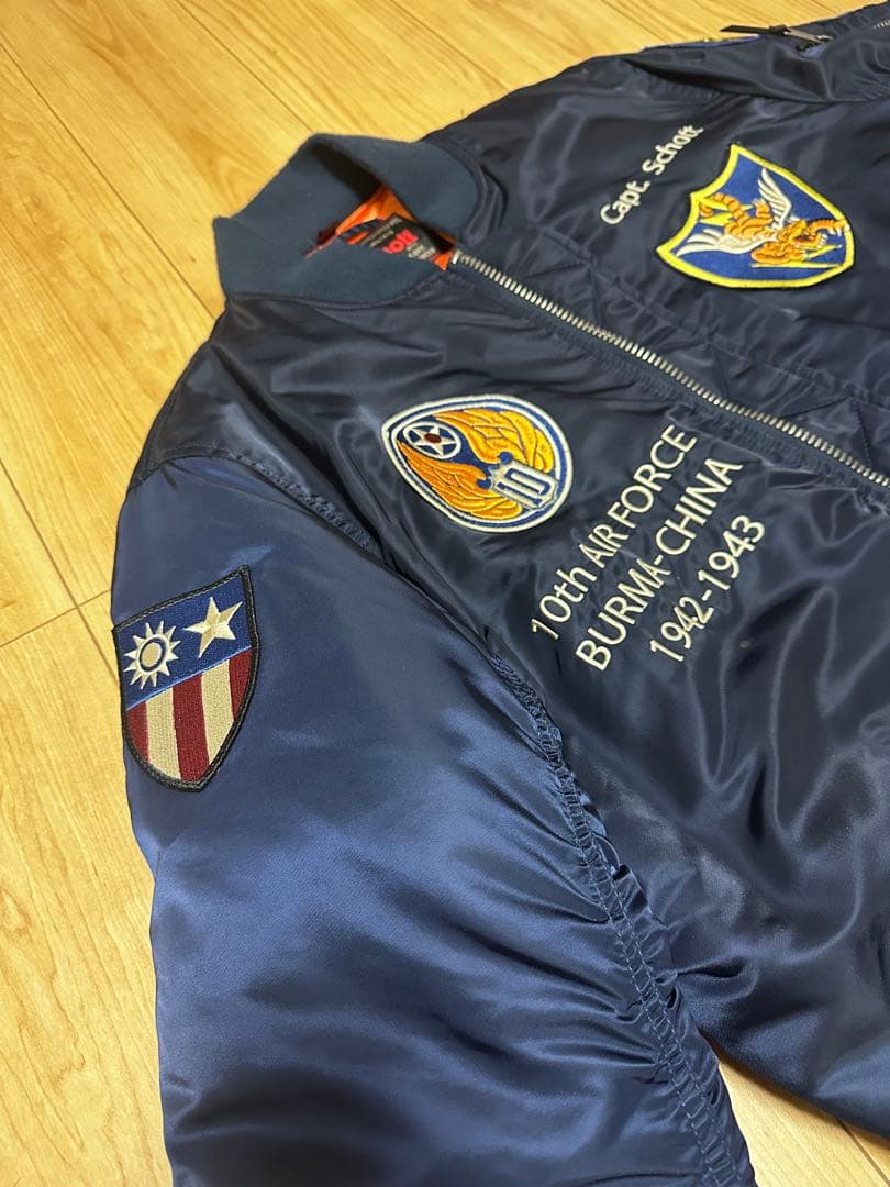 Schott MA-1 フライトジャケット ネイビー xl 限定　ショット　韓国