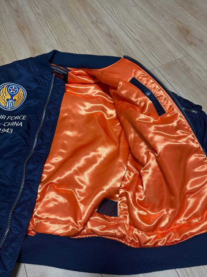 Schott MA-1 フライトジャケット ネイビー xl 限定　ショット　韓国