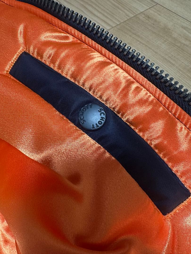 Schott MA-1 フライトジャケット ネイビー xl 限定　ショット　韓国