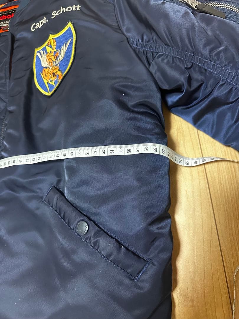 Schott MA-1 フライトジャケット ネイビー xl 限定　ショット　韓国