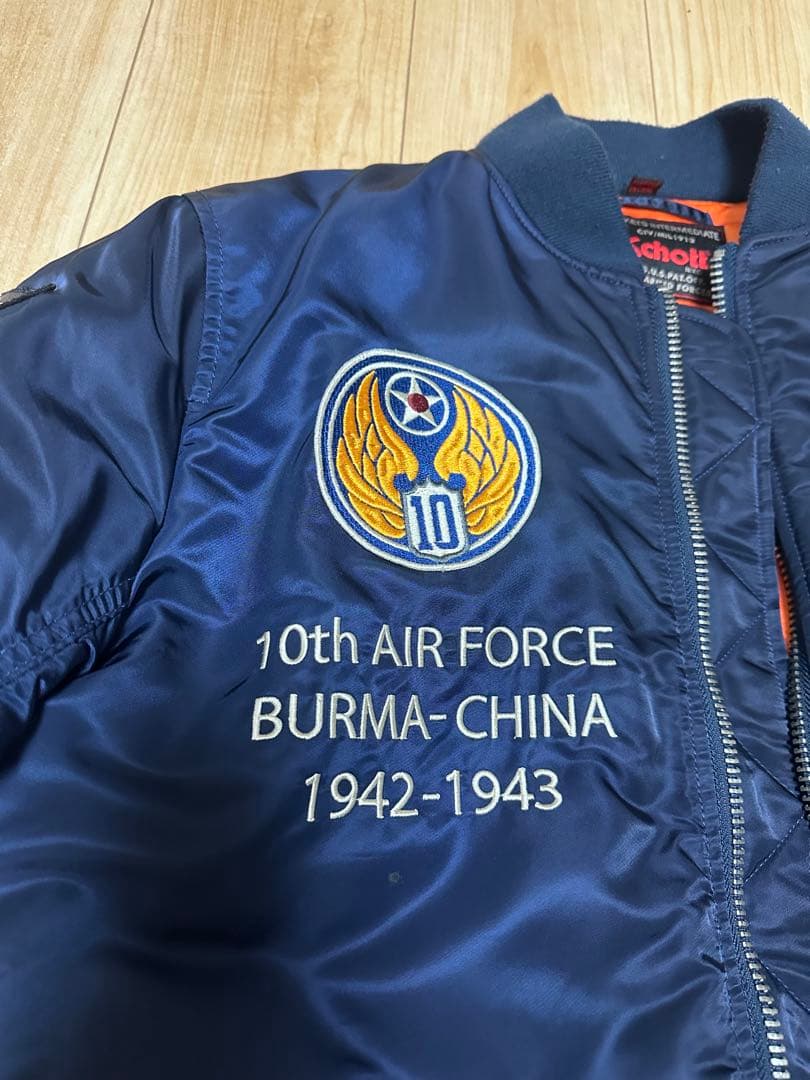 Schott MA-1 フライトジャケット ネイビー xl 限定　ショット　韓国