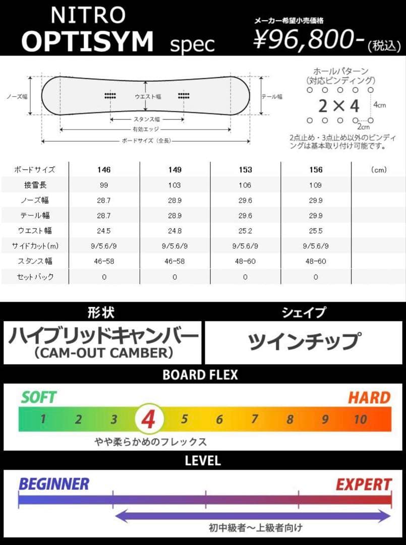 23-24 NITRO/ナイトロ OPTISYM オプティシ 149cm